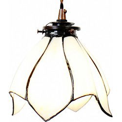 Lumilamp Hanglamp Tiffany Wit Bruin Glas