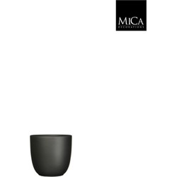 Tusca pot rond zwart mat h7,5xd8,5 cm