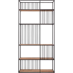DTP Home Bookrack / Roomdivider Barra small, 5 shelves,210x95x35 cm, recycled teakwood