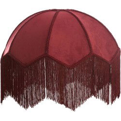 Light & Living - kap - Malacia - rood - raffia velours stof - Ø 45cm - E27 - 3906917