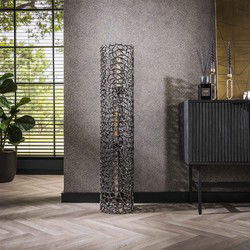 Vloerlamp Cilinder - Zwart Aluminium - 25x25x122cm