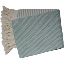 PHLOX Hamamdoek 100 x 200 cm, saunadoek, strandhanddoek, yogadoek en spa-doek, zacht, lichtgewicht, groot, Oeko-Tex gecertificeerd 100% katoen - groen