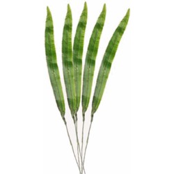 5x stuks groene Galioolblad plant kunsttakken 40 cm - Kunstbloemen