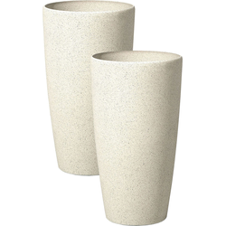 Beliani ABDERA - Plantenbak voor buiten-Beige-Klei-vezelmengsel