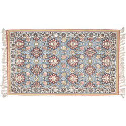 Clayre & Eef Vloerkleed Blauw Rood Katoen