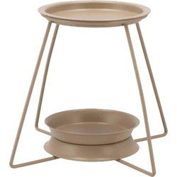 DK Design Geurbrander - amberblokjes/geurolie - metaal - beige/zand - Geurbranders