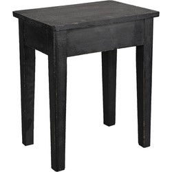 Clayre & Eef Plantentafeltje Zwart Hout