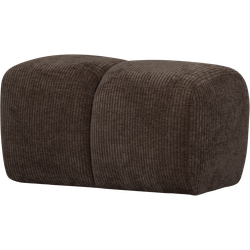 WOOOD Mojo Poef - Ribstof - Bruin - 80x60x45