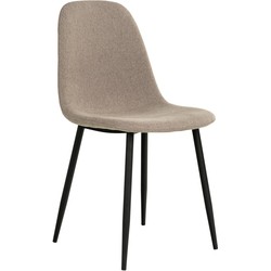 Stockholm Dining Chair - Eetkamerstoel, steen met zwarte poten, HN1231 - set van 2