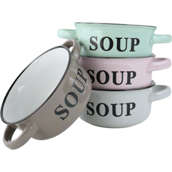 OTIX Soepkommen - met Oor -Set van 4 - Schaaltjes - 500ml - Diverse Kleuren - SOUP