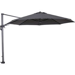 Hawaii parasol - Ø350 cm - carbon black - licht grijs