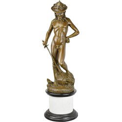 A BRONZE SCULPTURE OF DAVID'S VICTORY OVER GOLIATH