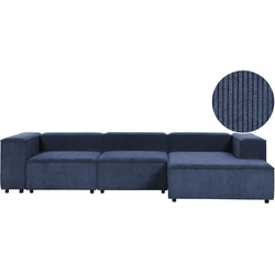 Beliani APRICA - Modulaire Sofa-Blauw-Corduroy