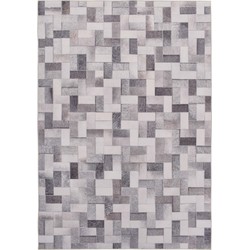Vercai Rugs Nova Dots Collectie - Laagpolig Vloerkleed - Bedrukt Tapijt voor Woonkamer - Polyester - Grijs - 120x170 cm