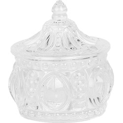 Clayre & Eef Voorraadpot Ø 10x11 cm Transparant Glas