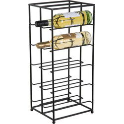 Wijnrek Dual Floor - Zwart - 25x22.5x57cm