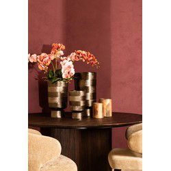 PTMD Bloempot Erga - 24x24x40 cm - Aluminium - Zwart