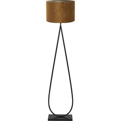Vloerlamp Tamsu/Gemstone - Zwart/Goud - Ø40x167cm