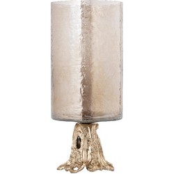 PTMD Windlicht Quers - 12x12x29 cm - Glas - Champagne