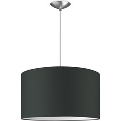 Moderne hanglamp Bling - antraciet - verlichtingspendel Basic inclusief lampenkap 40/40/22cm - pendel lengte 100 cm - geschikt voor E27 LED lamp - Pendellamp geschikt voor woonkamer, slaapkamer, keuken