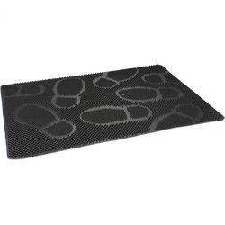 Buemag Deurmat - antislip met noppen - zwart - 60 x 40 cm - Deurmatten