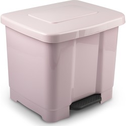 Plasticforte Pedaalemmer - 2-vaks - roze - 35 liter - 43 x 38 cm - Pedaalemmers