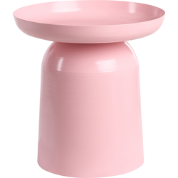 Beliani TORRENS - Bijzettafel-Roze-IJzer