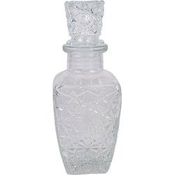Clayre & Eef Decoratie Fles Transparant Glas