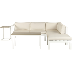 Beliani MESSINA - Loungeset-Wit-Aluminium