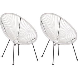 ACAPULCO II  - Tuinstoel set van 2 - Wit - PE rotan