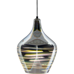 Beliani SANGONE - Hanglamp-Zilver-Glas