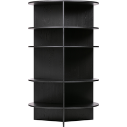 WOOOD Exclusive Trian Tower Rond - Essen - Zwart - 168x100x100