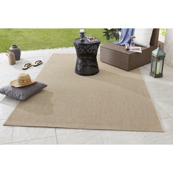Laagpolig vloerkleed - Binnen en buitenkleed - Match - Beige - 80x200 cm