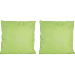 6x Buiten/woonkamer/slaapkamer kussens in het groen 45 x 45 cm - Sierkussens