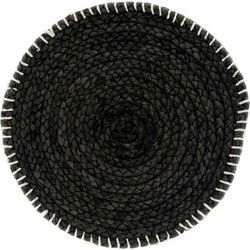 Unique Living - Placemat Moke - Rond - Rotan - Zwart - Ø 40cm