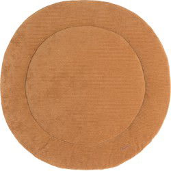 Baby's Only Boxkleed rond Sense - Parklegger - Speelkleed - Caramel - Ø95 cm - Zachte rib corduroy stof - Extra dik - Tweezijdig te gebruiken
