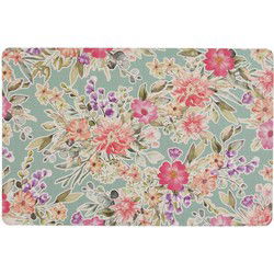 Unique Living - Placemat Flowers - 43,5x285cm - Surf Blue