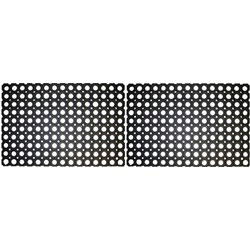 Benson Deurmat - 2x - rubber - 60x40 cm - ringmat - buitenmat - Deurmatten