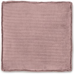 Kave Home - Dik roze ribfluweel Blok-kussen 60 x 60 cm