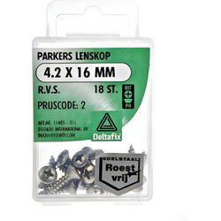 Parkers 4,2x16mm rvs 18st