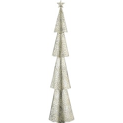 House of Seasons Kerstboom - L15 x B8 x H68 cm - Metaal - Zilver