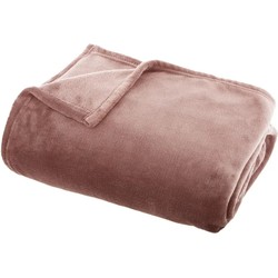 Atmosphera Plaid deken - oud roze - polyester - 130 x 180 cm - Plaids