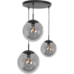 Steinhauer hanglamp Bollique led - zwart - metaal - 40 cm - E27 fitting - 3123ZW