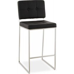 Halfhoge snackkruk GASTON 45x54x94 cm Zwart