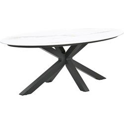 Scotland tafel - 230x115 cm - carbon black - Centostone Venice white