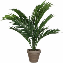 Groene Areca palm kunstplant in pot 40 cm woonaccessoires/woondecoraties - Kunstplanten