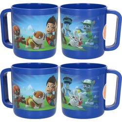 4x stuks kunststof drinkbeker/mok Paw Patrol 350 ml - Kinderservies