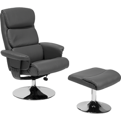 Beliani LEGEND - TV-fauteuil-Grijs-Kunstleer