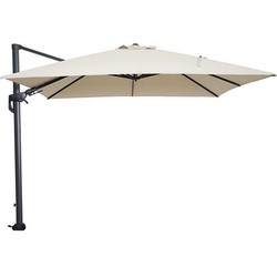 Zweefparasol Hawaii 300x300 Carbon Black en Ecru zonwering