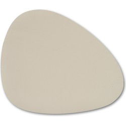 Zeller Placemats - 4x - lederlook - beige - 34 x 42 cm - onderleggers - Placemats